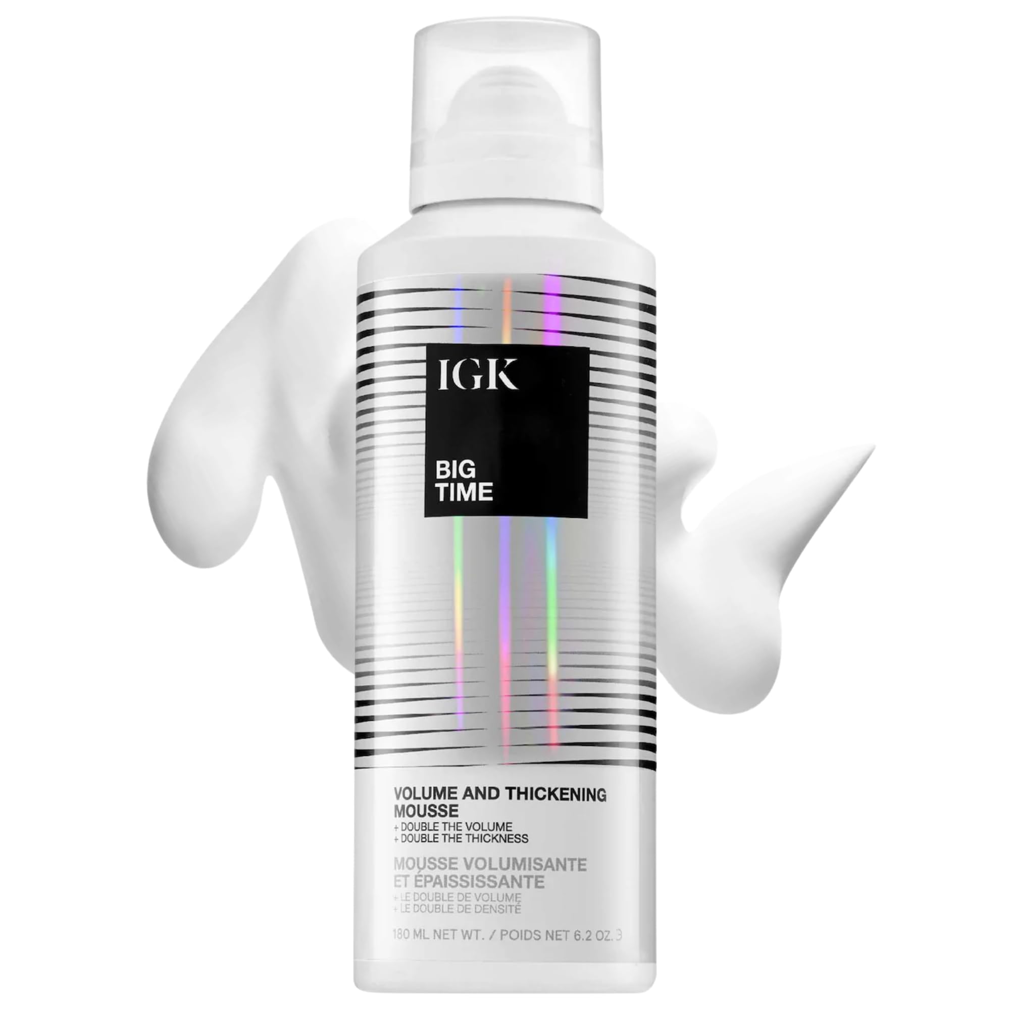 IGK BIG TIME Volume & Thickening Hair Mousse for Instant Fullness